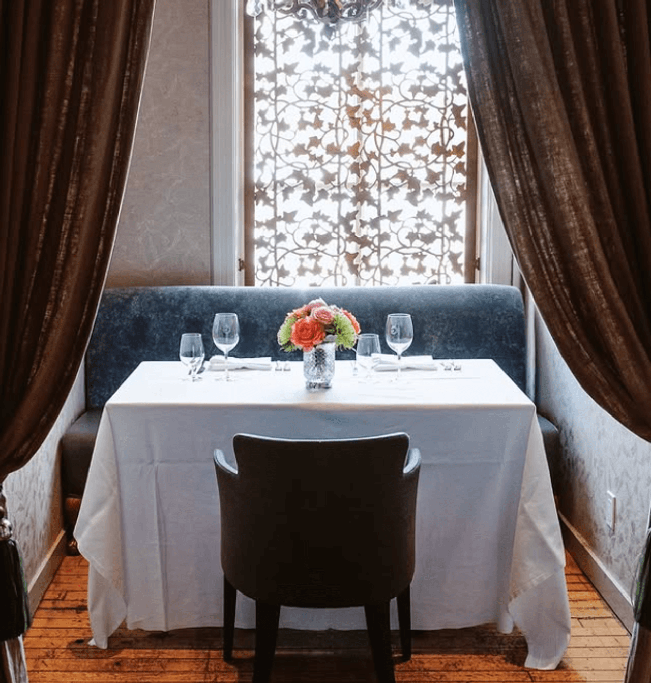 A table in the dining room of George Restaurant in Toronto