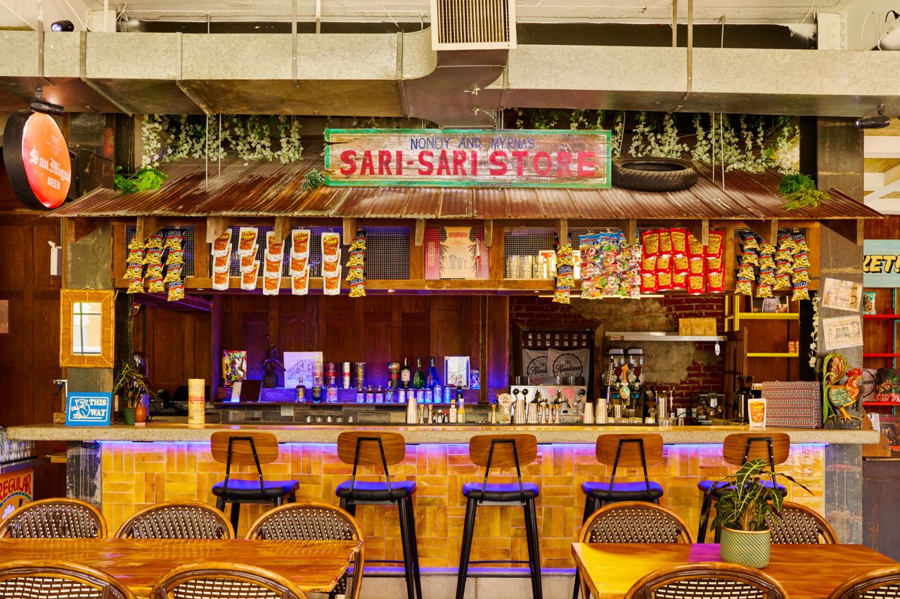The bar at Makilala, a Filipino restaurant in Toronto