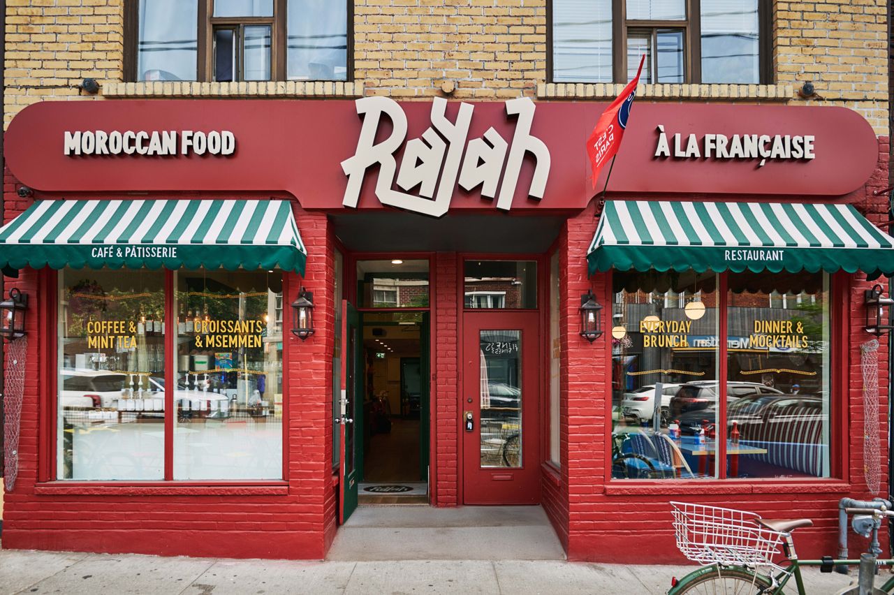 The exterior of Rayal, a French Moroccan restaurant in Toronto