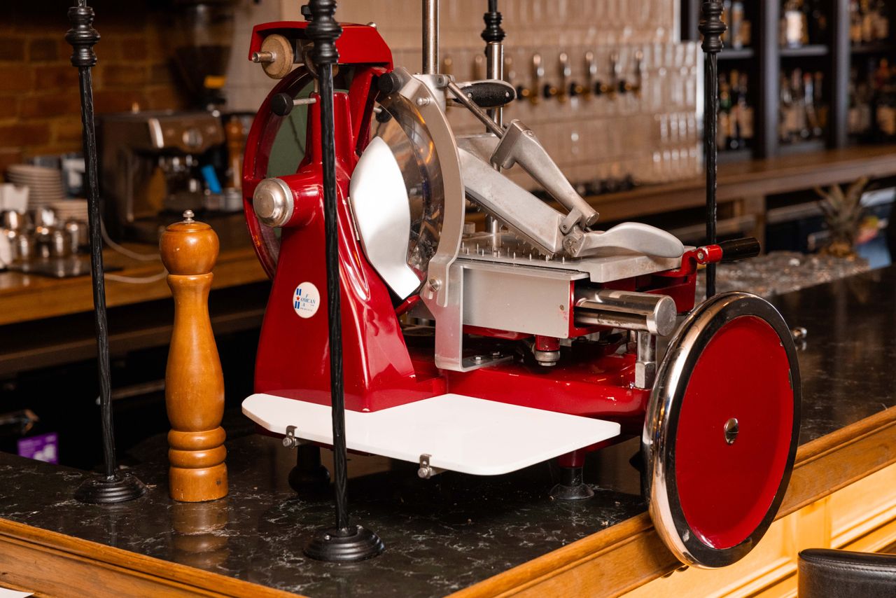 A meat slicer