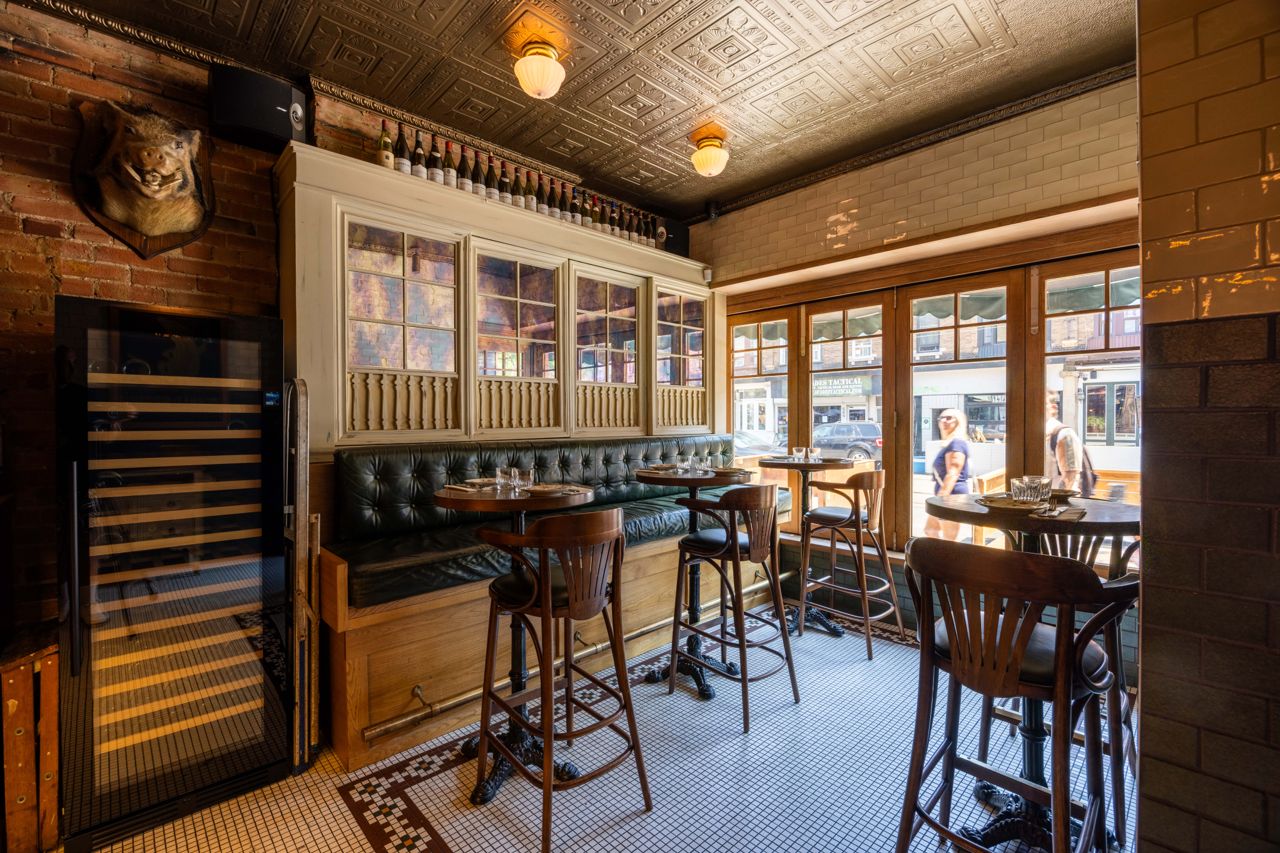The front dining room at Sal's Pasta and Chops in Toronto