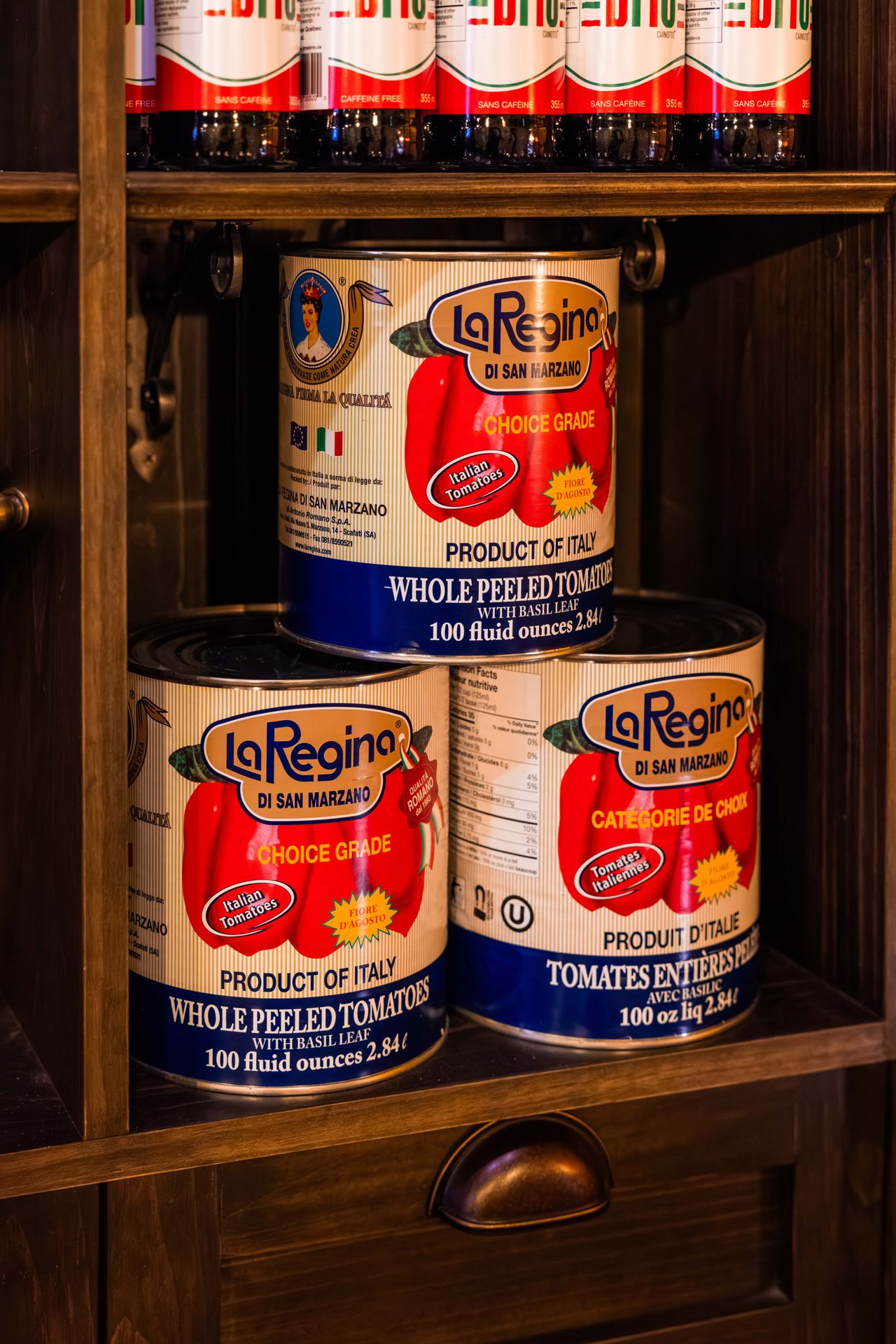 Tins of Italian tomatoes
