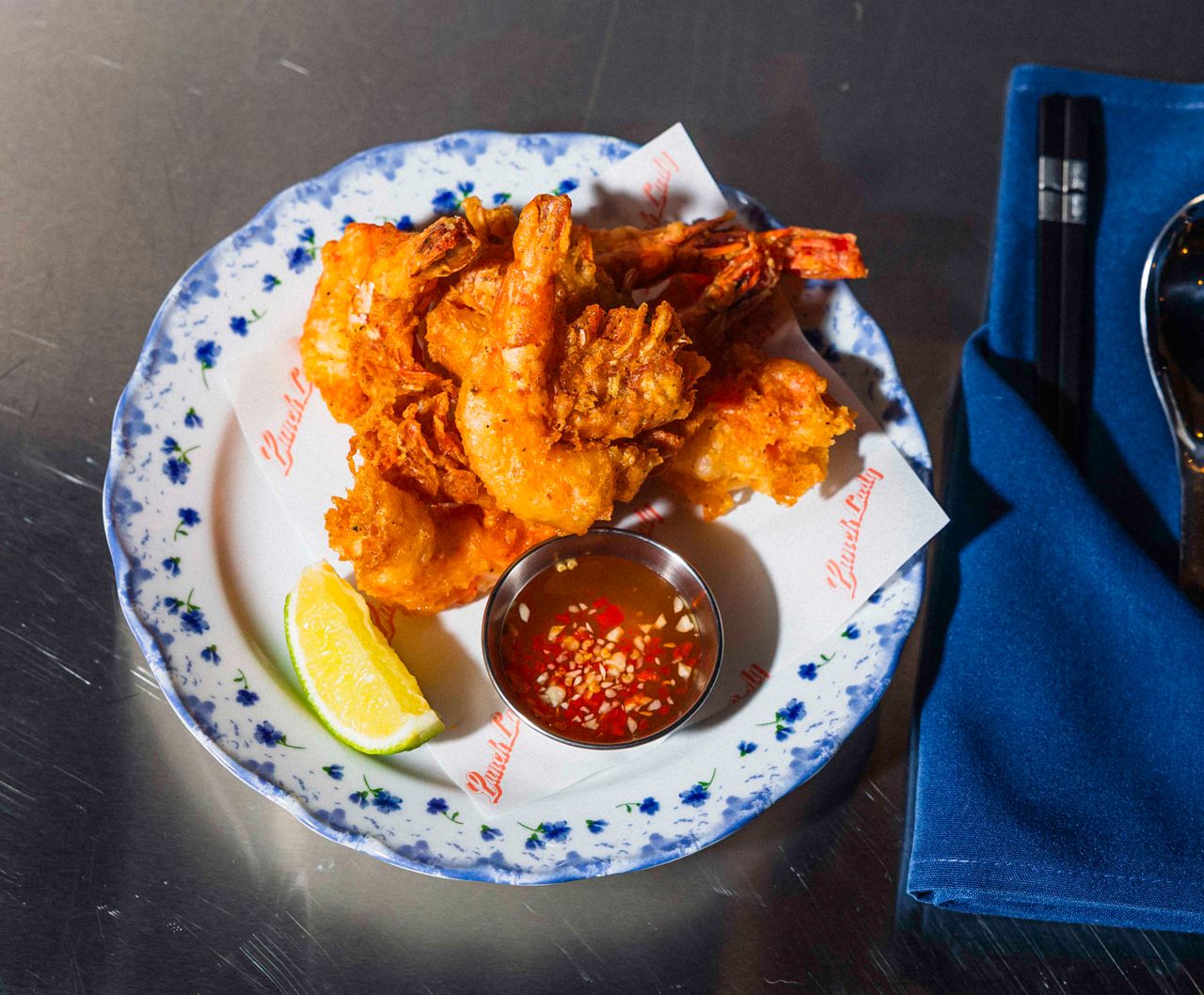 Deep-fried prawns