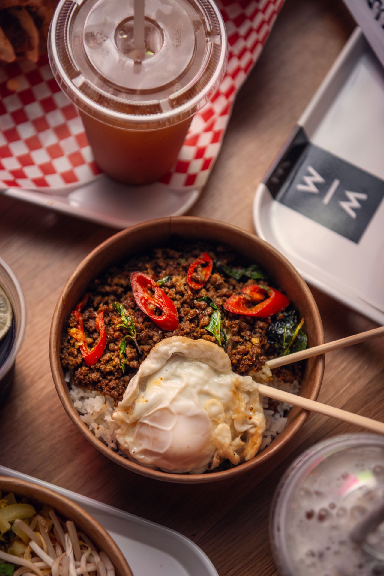 A bowl from Kao Kany, a Thai restaurant in Wellington Market