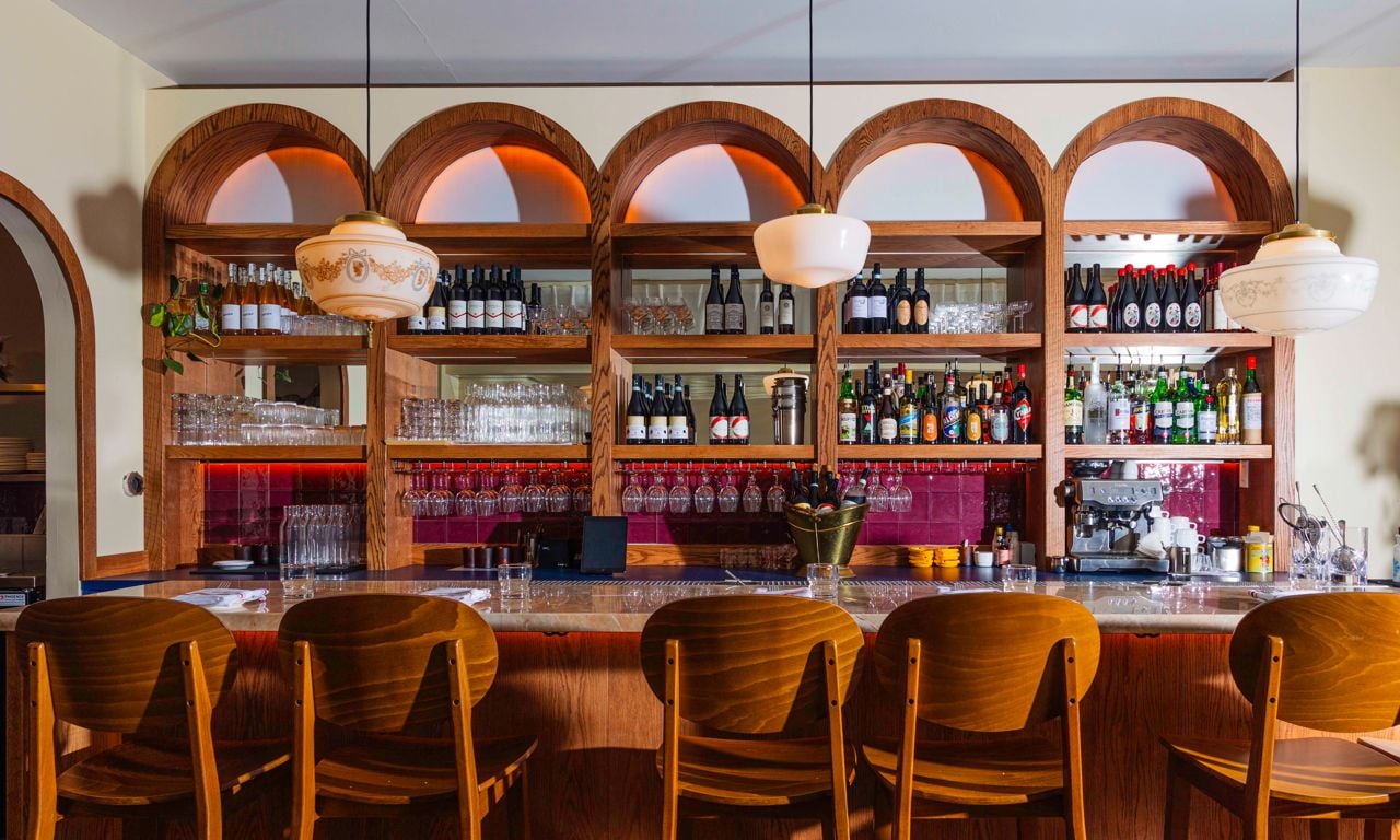 The bar at Zia's Place in Toronto