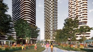 A strip mall in Vaughan may soon be replaced with nine towers