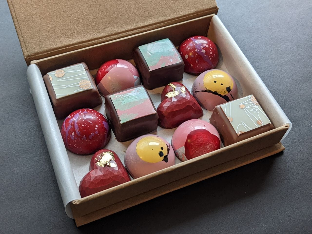 A box of chocolate bon bons