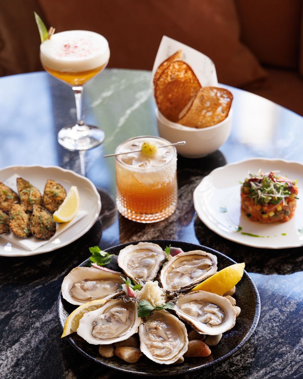 A selection of Italian drinks and snacks available during Bar Ardo's aperitivo hour