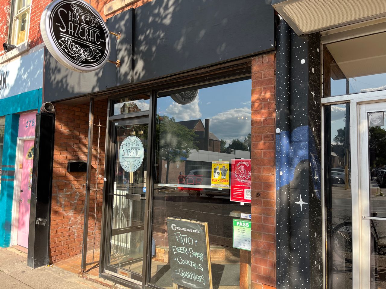The exterior of Bar Sazerac in Hamilton, Ontario