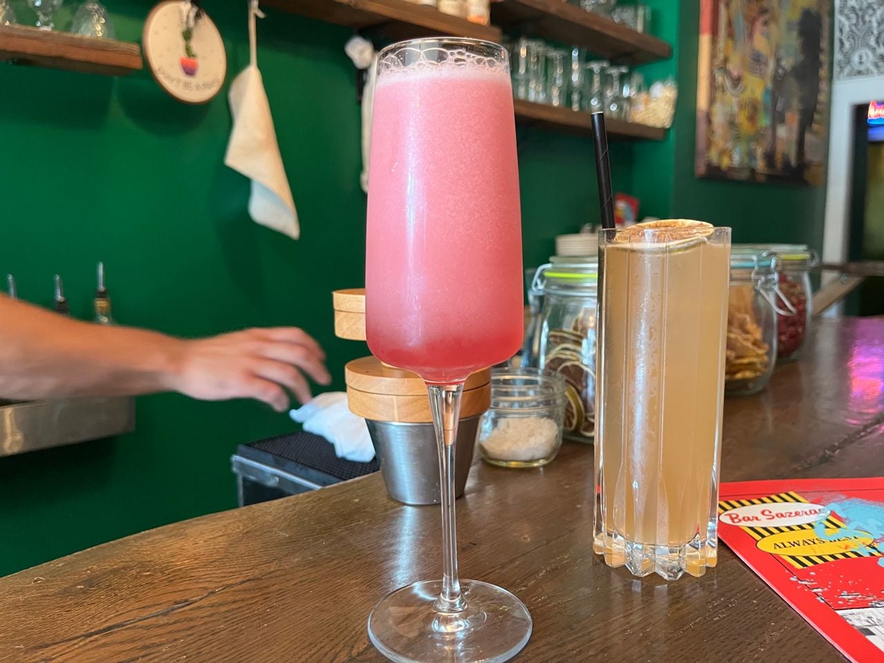Two cocktails at Bar Sazerac in Hamilton