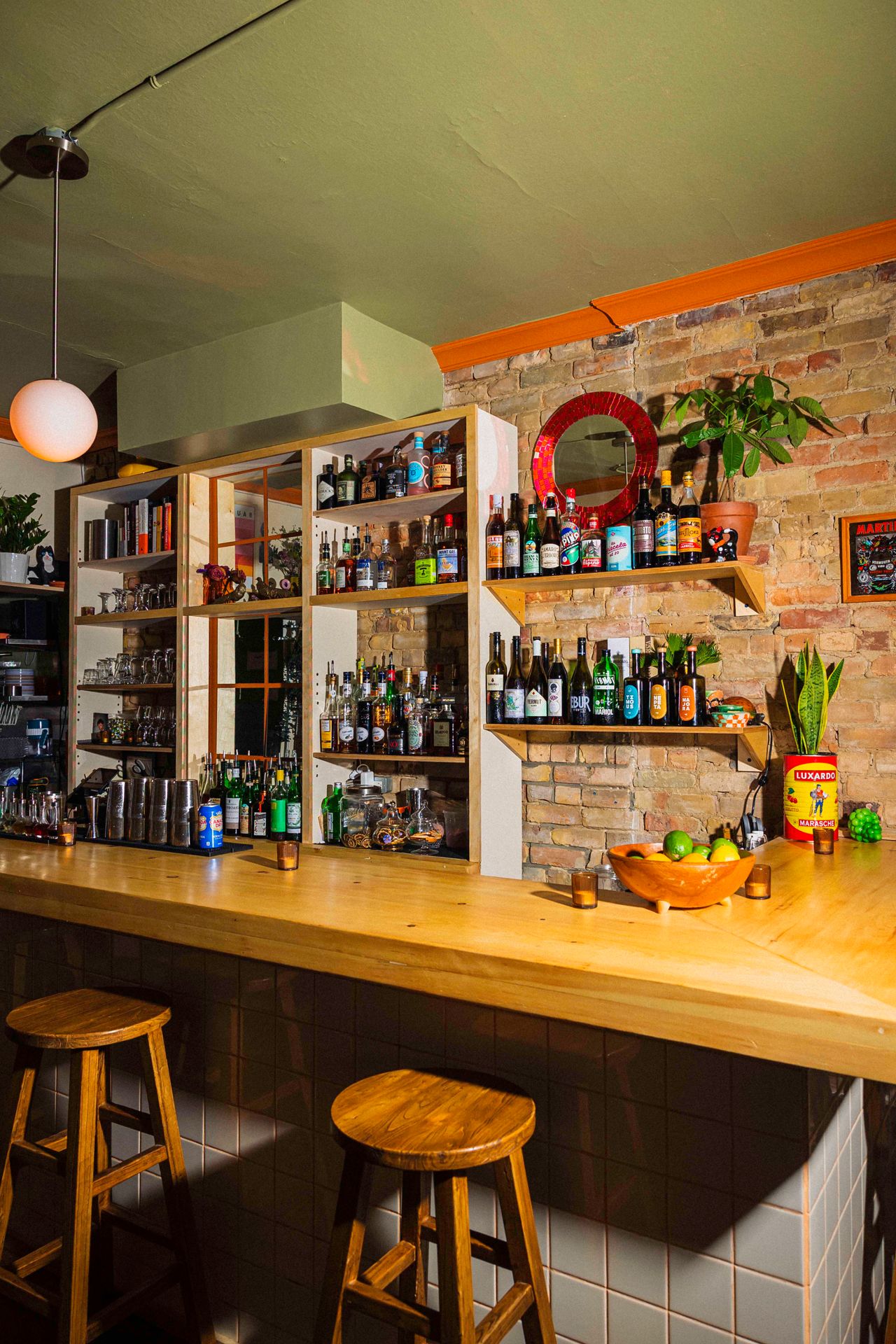 The bar at Bar Mini in Toronto