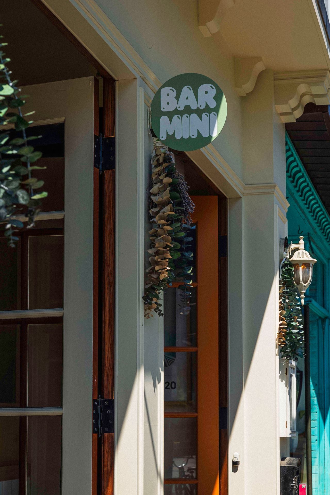 The sign outside of Bar Mini