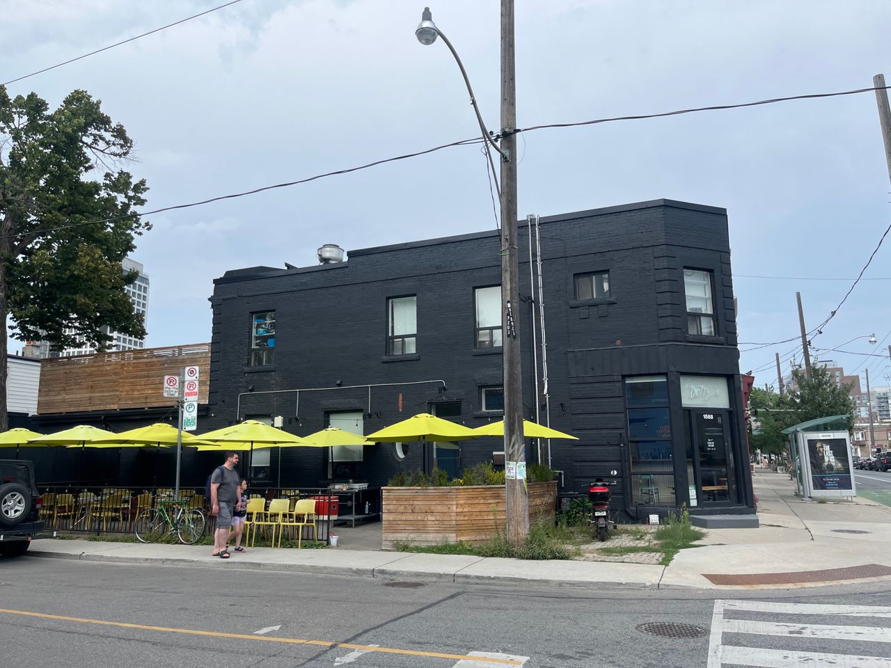 The exterior of Dotty's, a restaurant in Toronto