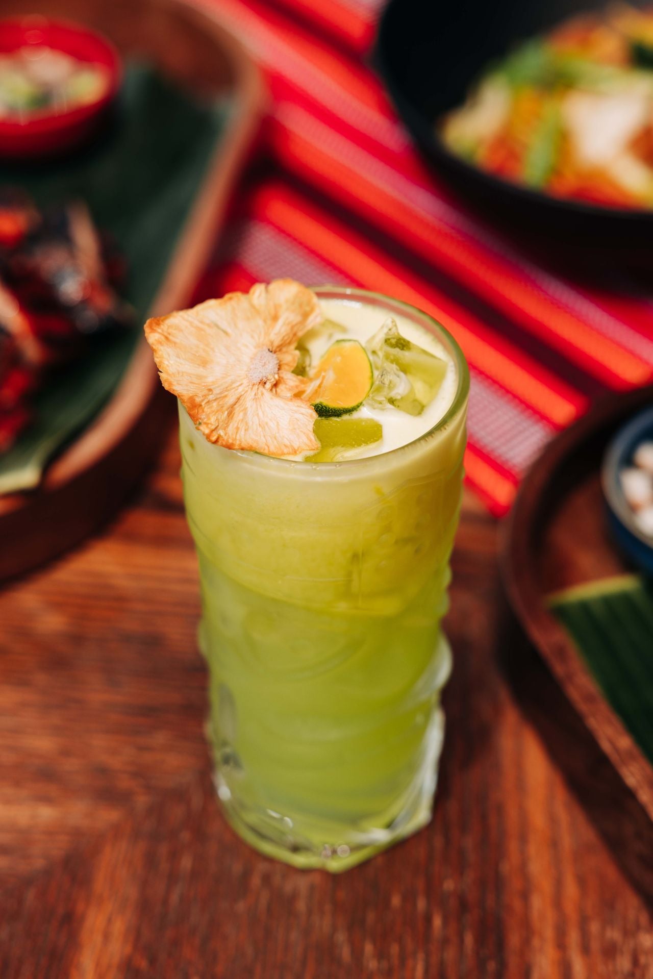 This tropical gin cocktail honours the mythical Bakunawa, a sea serpent from Filipino folklore often depicted in ceremonial masks