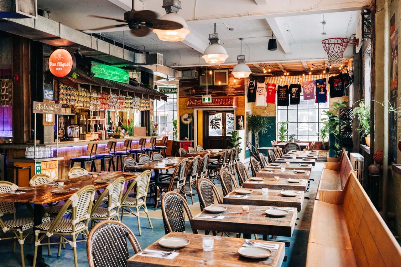 The dining room channels the spirit of a barangay, with a layout meant to encourage conversation and connection