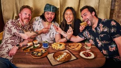 Inside a charming new cocktail bar with an Asian-inspired menu and vintage McDonald's seating