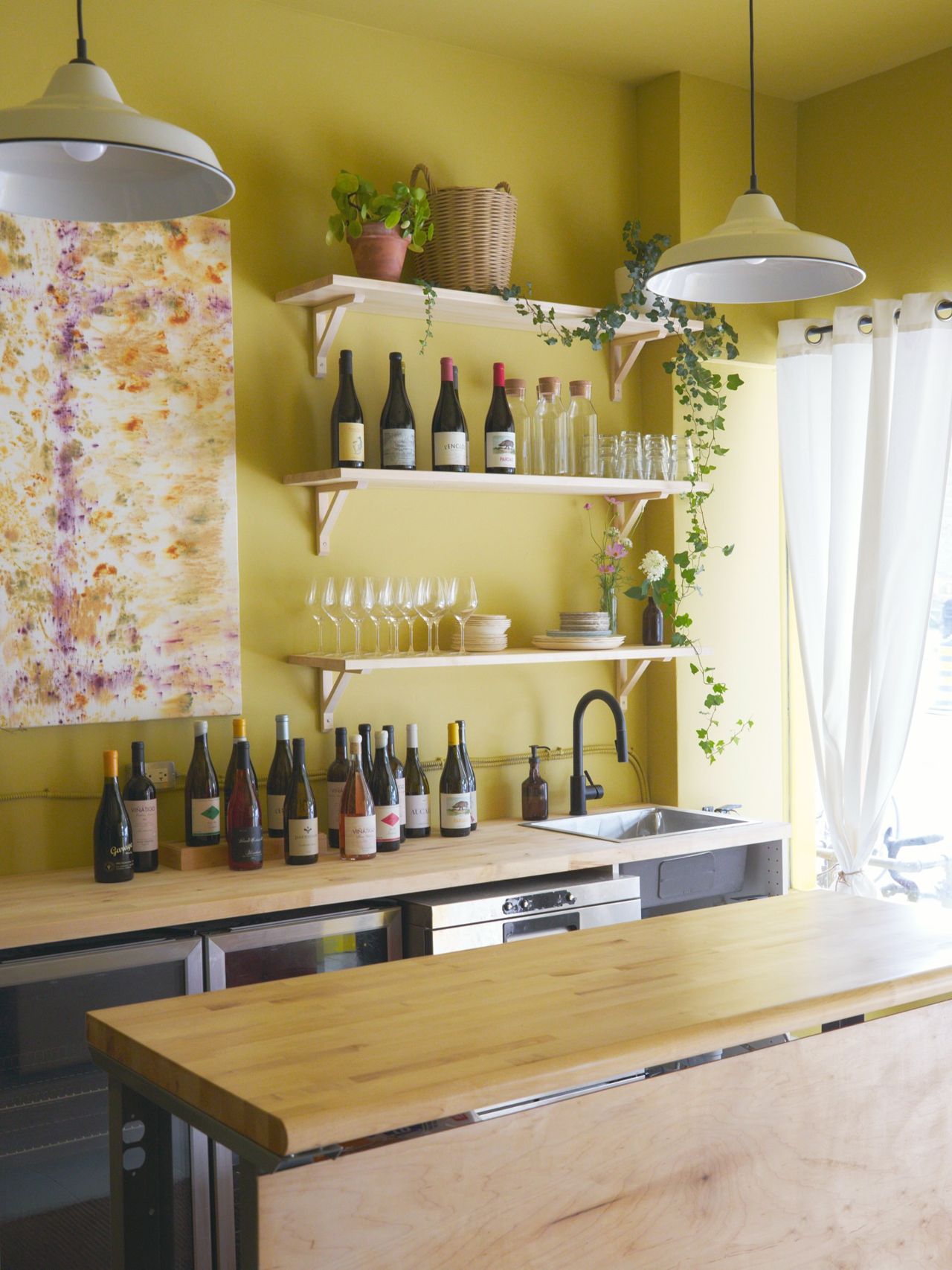 Inside Canary Counter, a wine bar and bottle shop