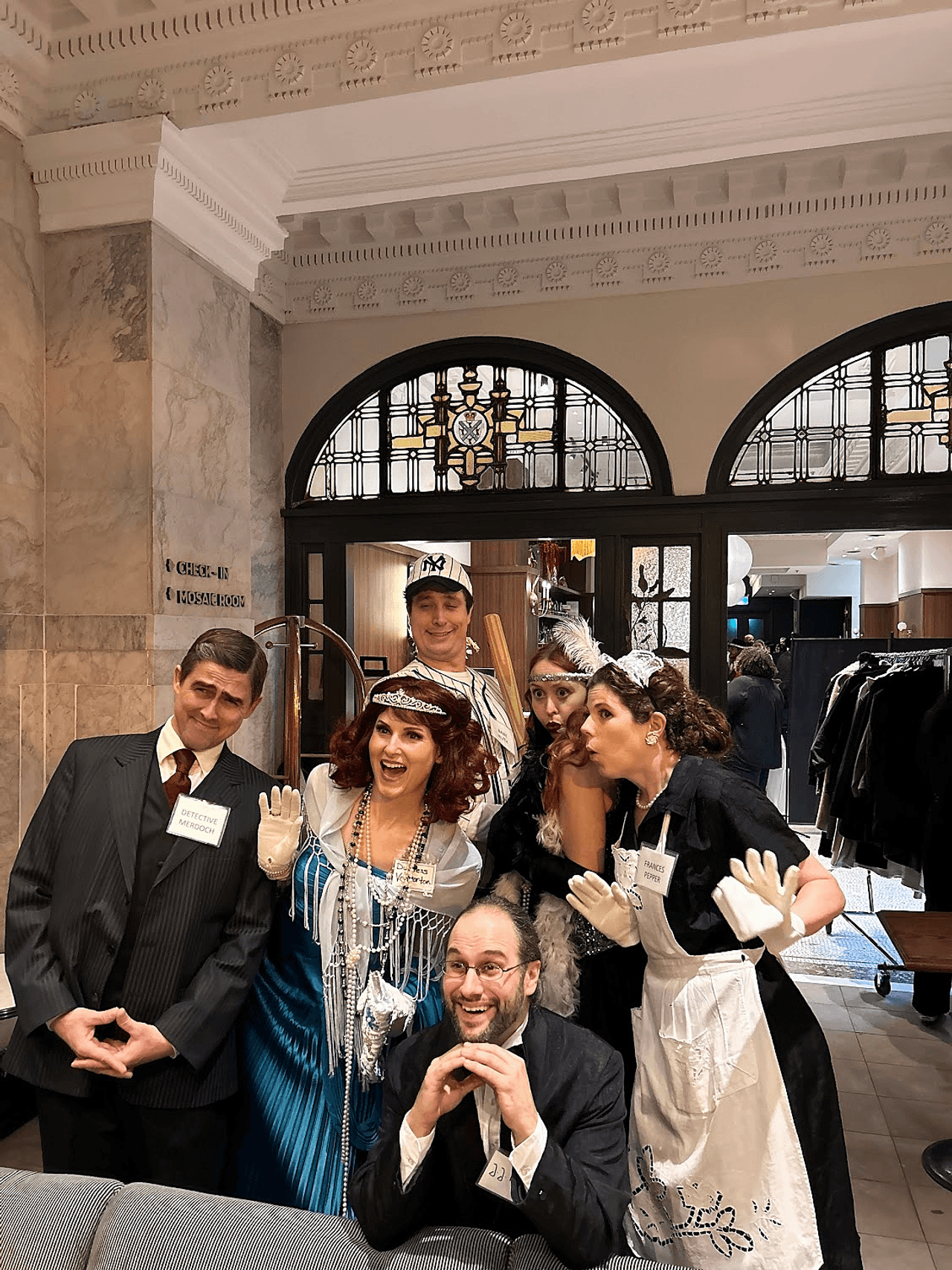 People dressed as characters from Clue