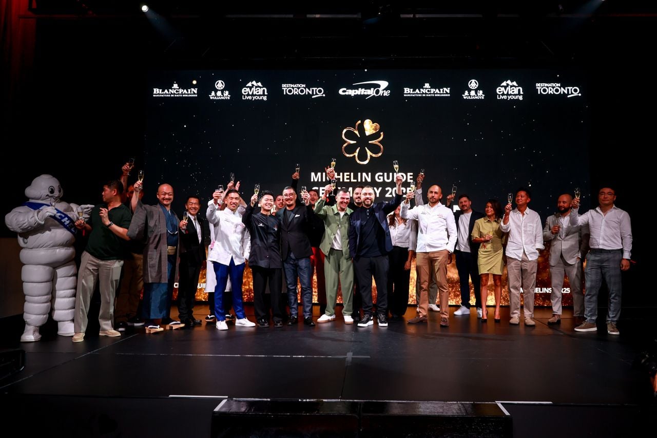 Many of the award winners at Toronto's 2025 Michelin Guide ceremony