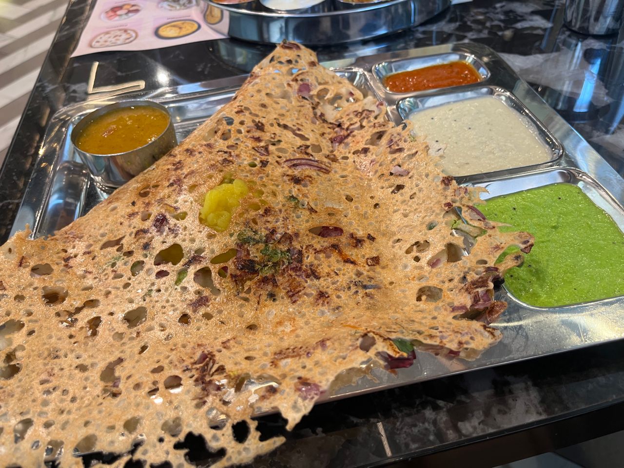 An onion dosa