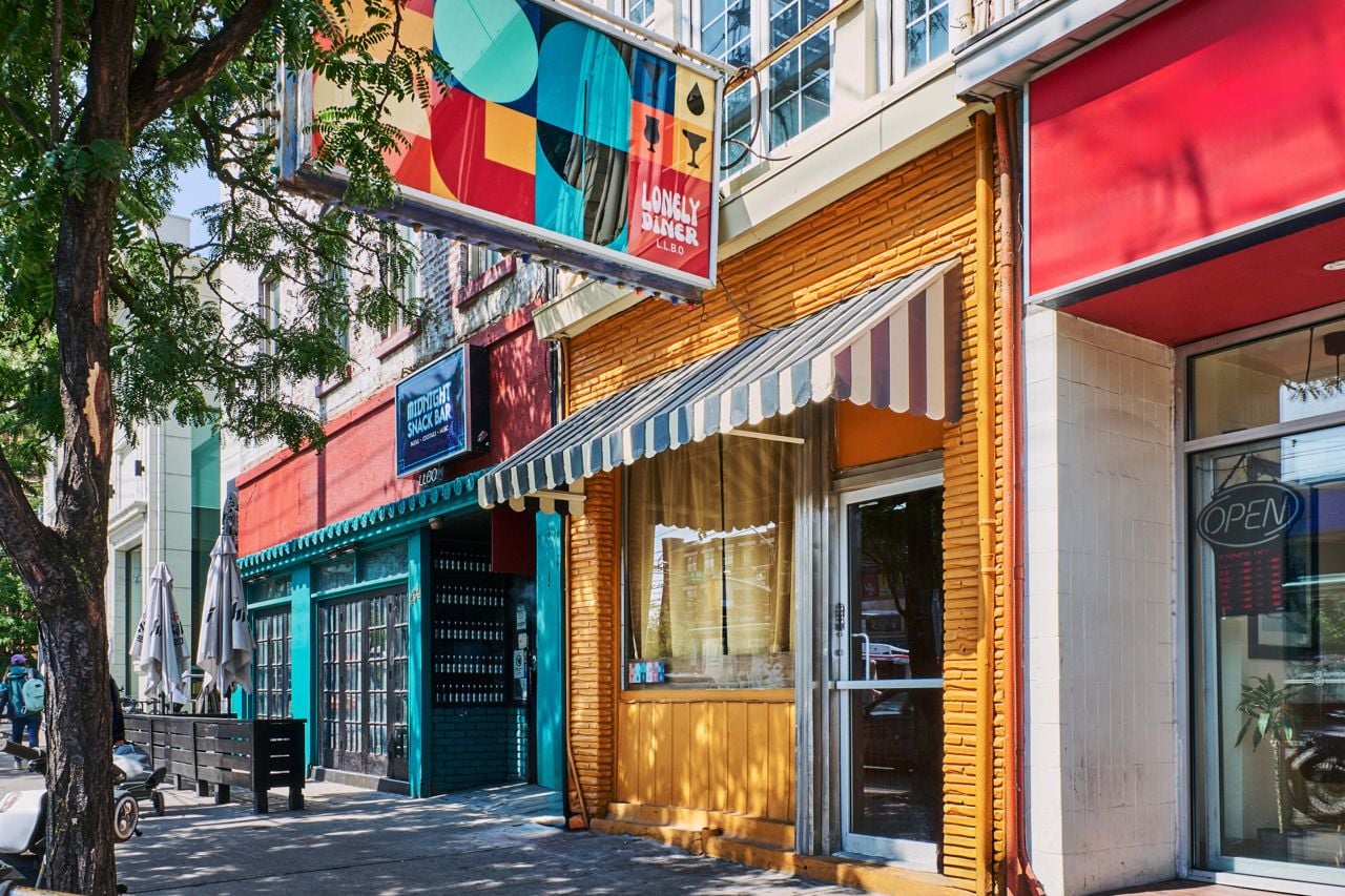 The exterior of Lonely Diner, a bar in Toronto