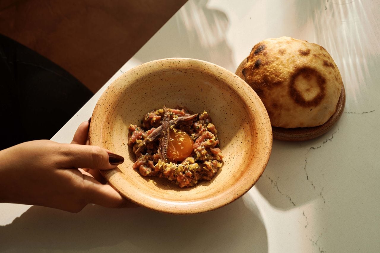 New Zealand lamb tartare with wood-fired sourdough