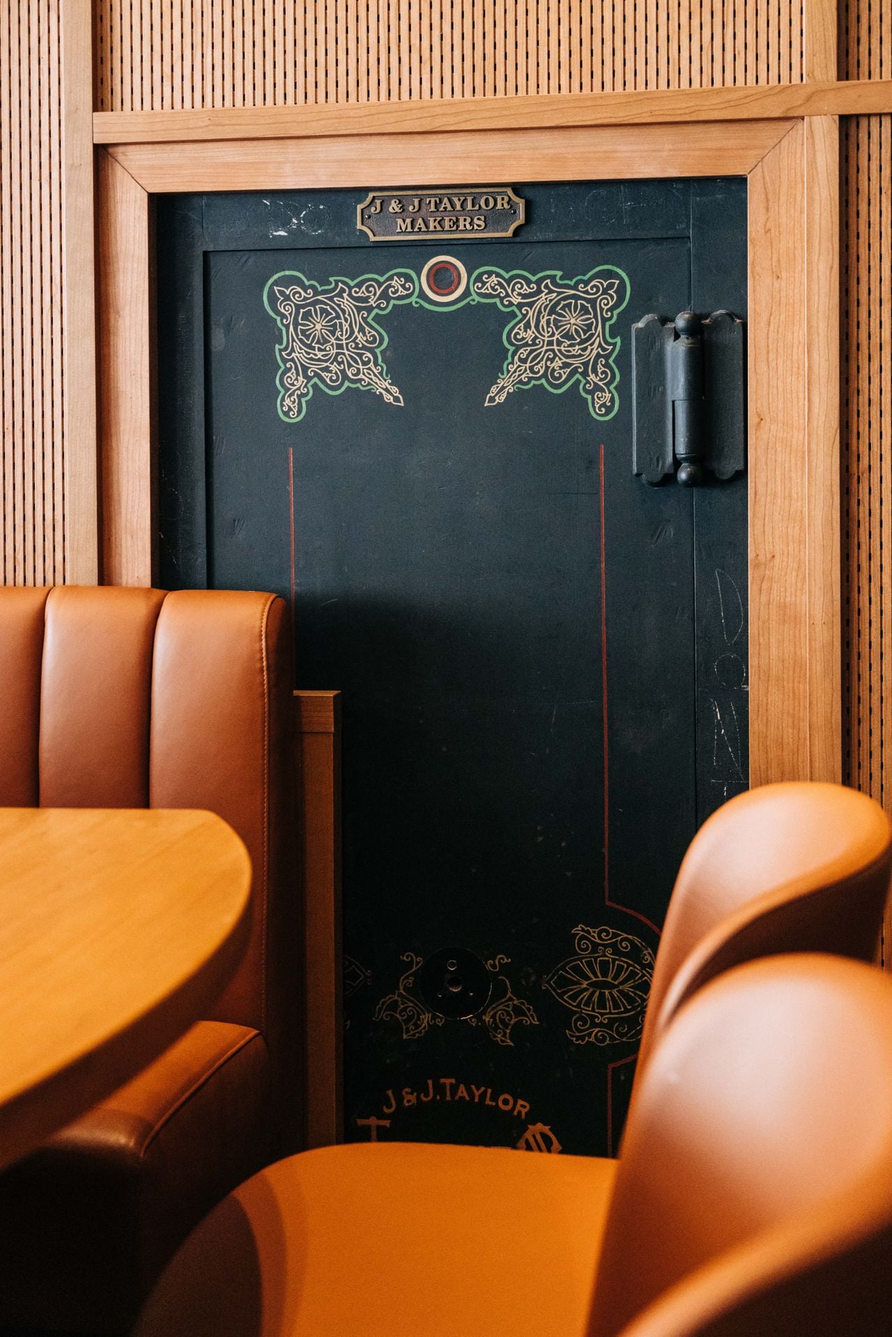 An old safe in the wall of the Frederick's dining room is part of the building's history