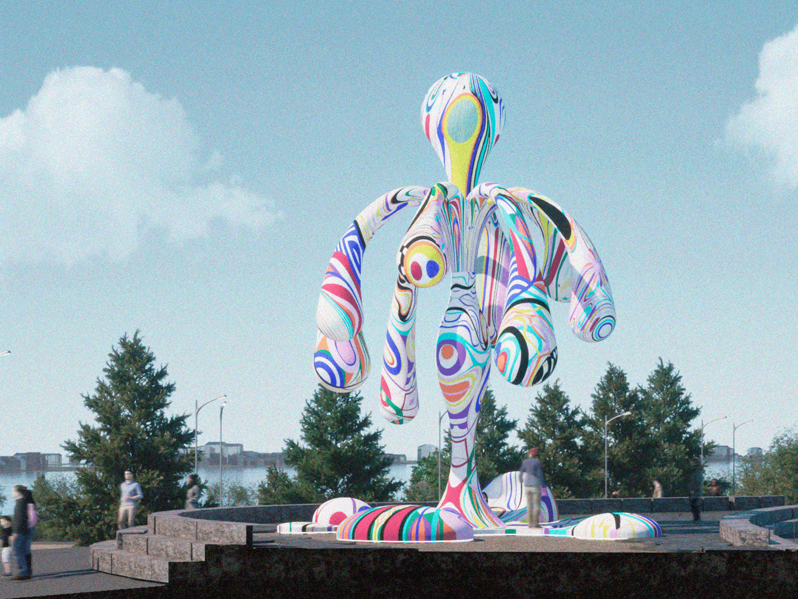 A giant technicolour sculpture inspired by a Greek god is coming