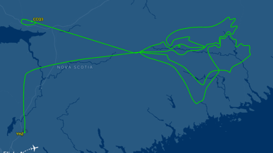 A Halifax pilot drew the Blue Jays logo in the sky