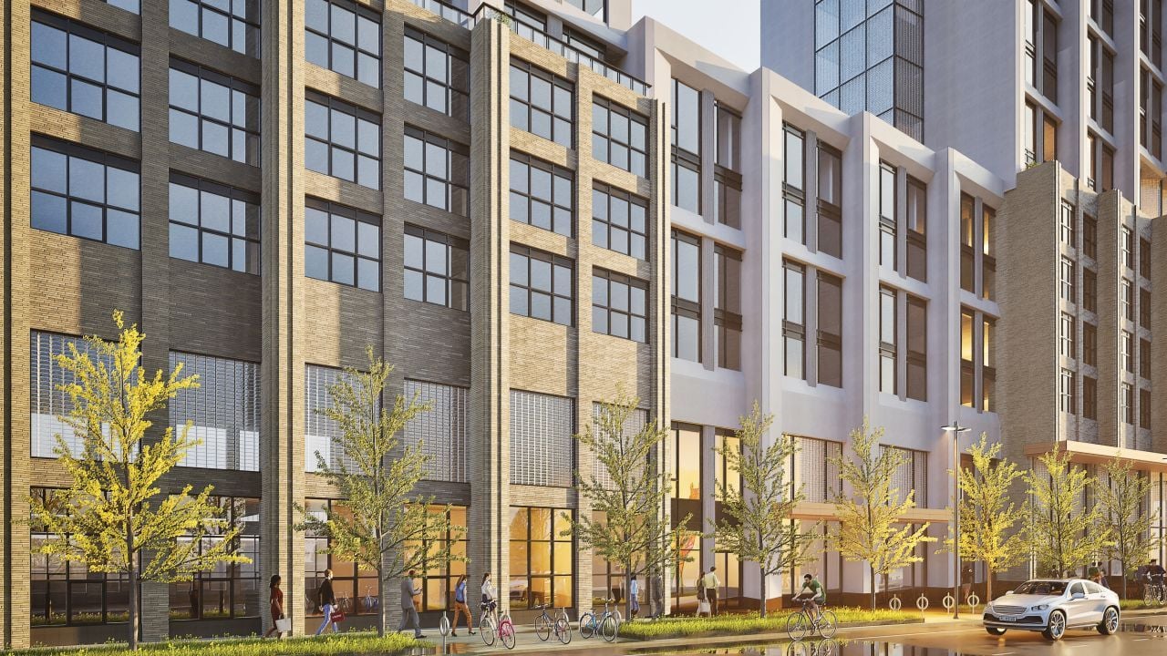 Two huge towers near the Eglinton Crosstown may soon replace a block of suburban houses