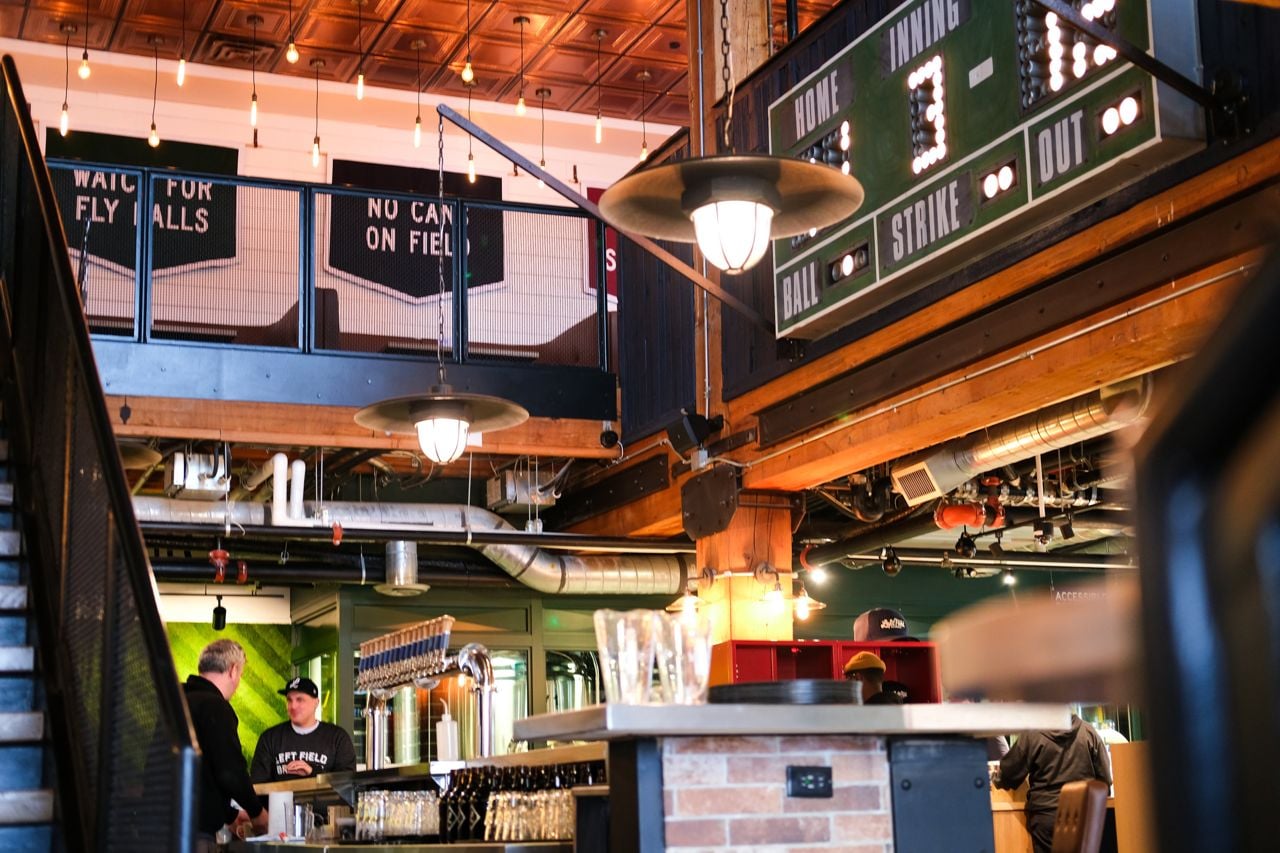 Inside Left Field Brewery's Liberty Village location