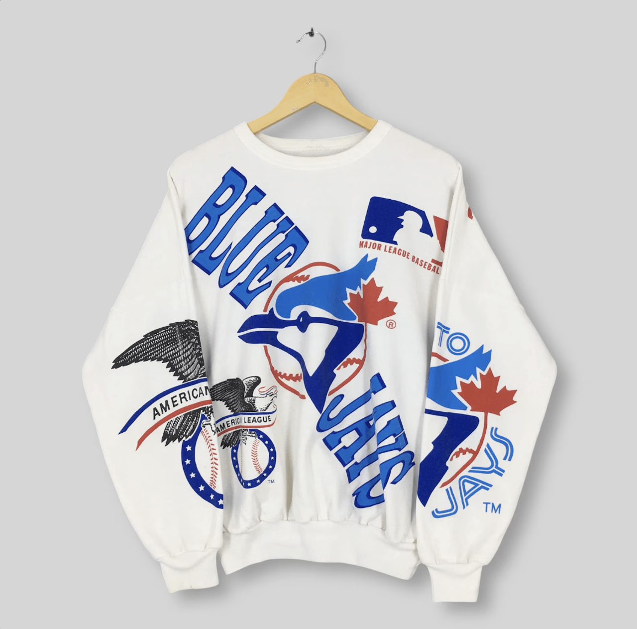Blue Jays sweatshirt.