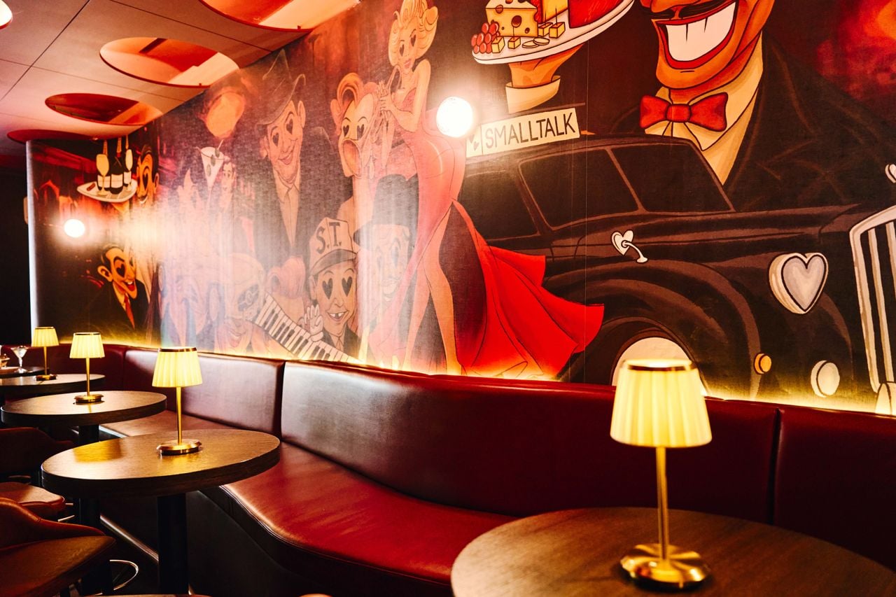 Banquette seating inside Small Talk