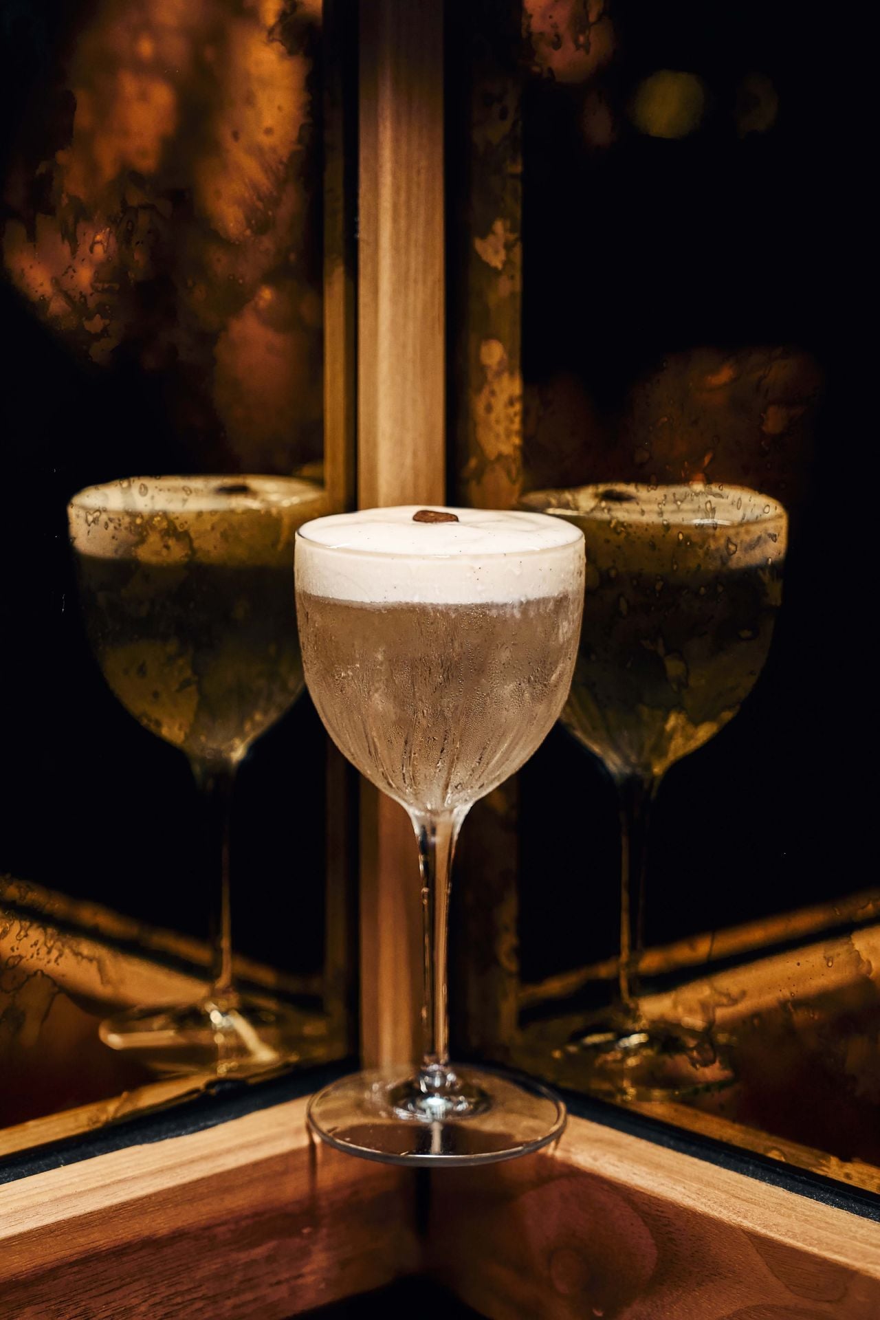 A clarified espresso martini