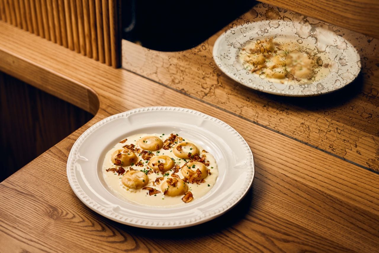 Ravioli filled with honeynut squash and mascarpone