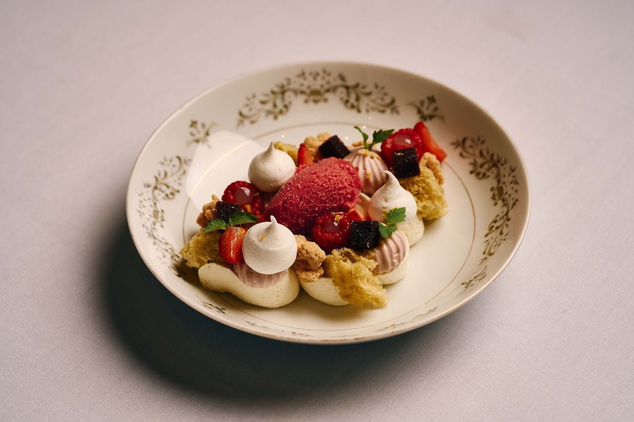 A refined take on the traditional Eton Mess dessert