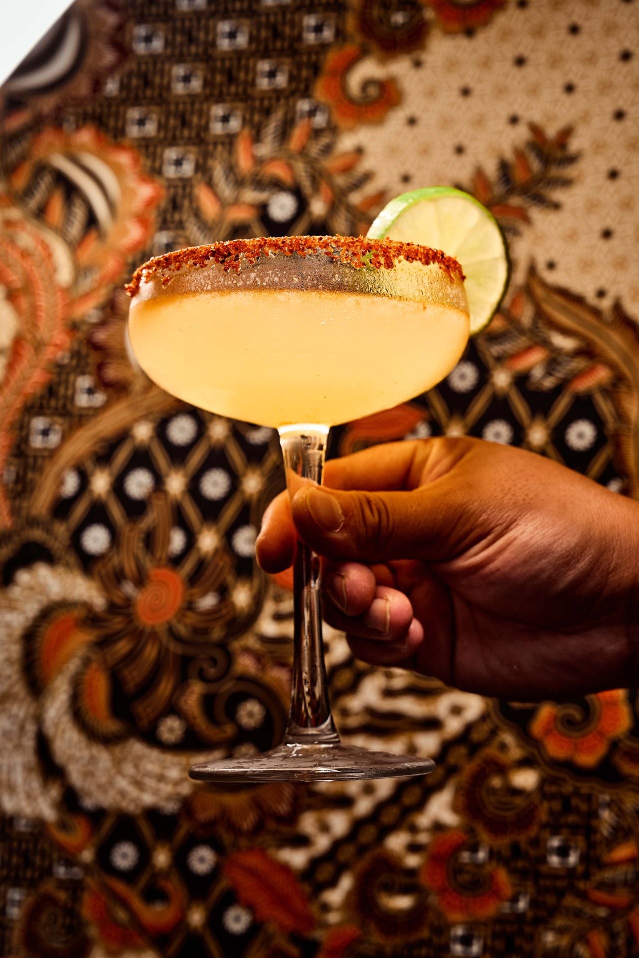The Sambal margarita is a fiery take on a traditional margarita that incorporates house sambal for punch
