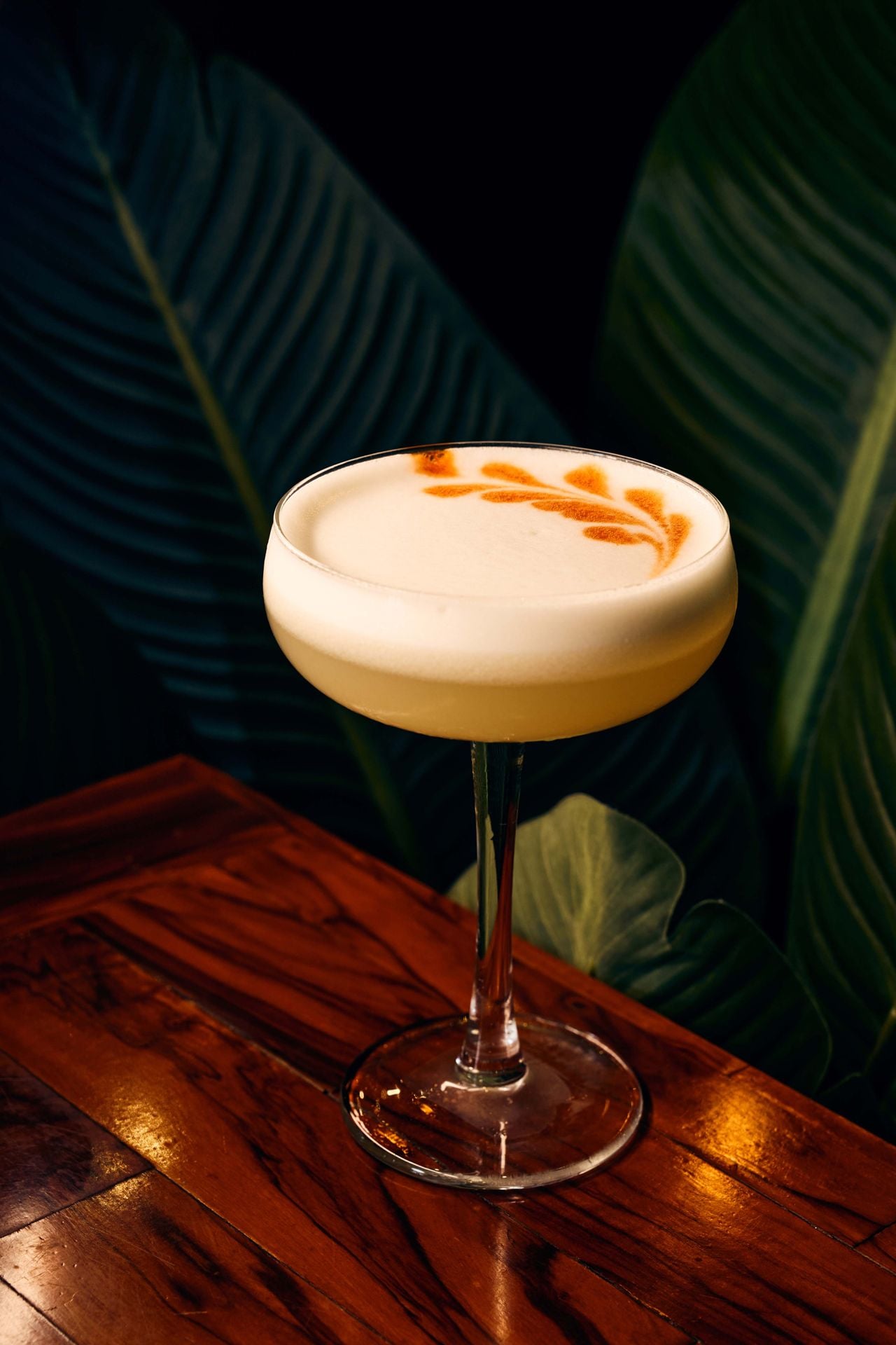For the Sirsak Sour, soursop juice provides sweetness while vodka, egg whites and lemon juice play their traditional sour cocktail roles