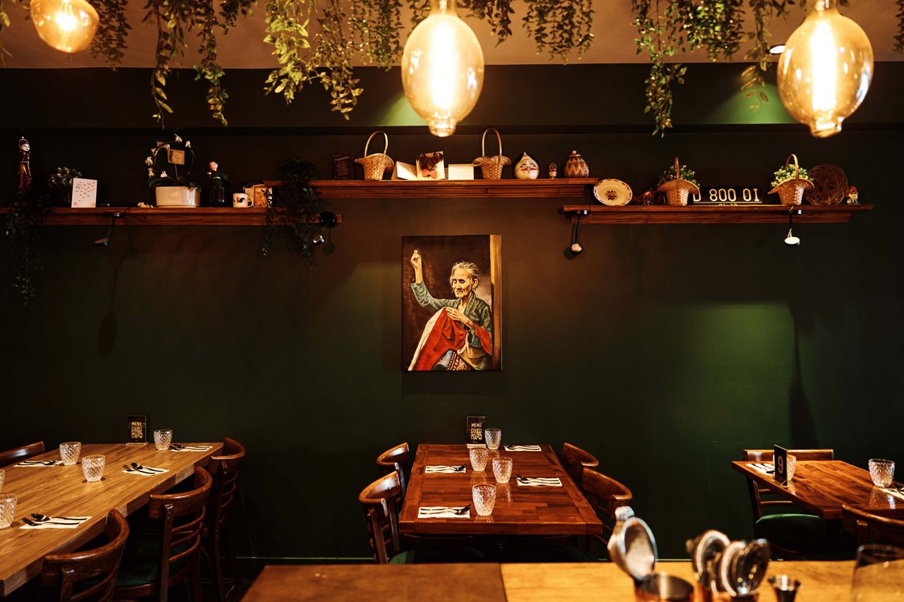 The dining room at Sambal, an Indonesian restaurant on the Danforth in Toronto