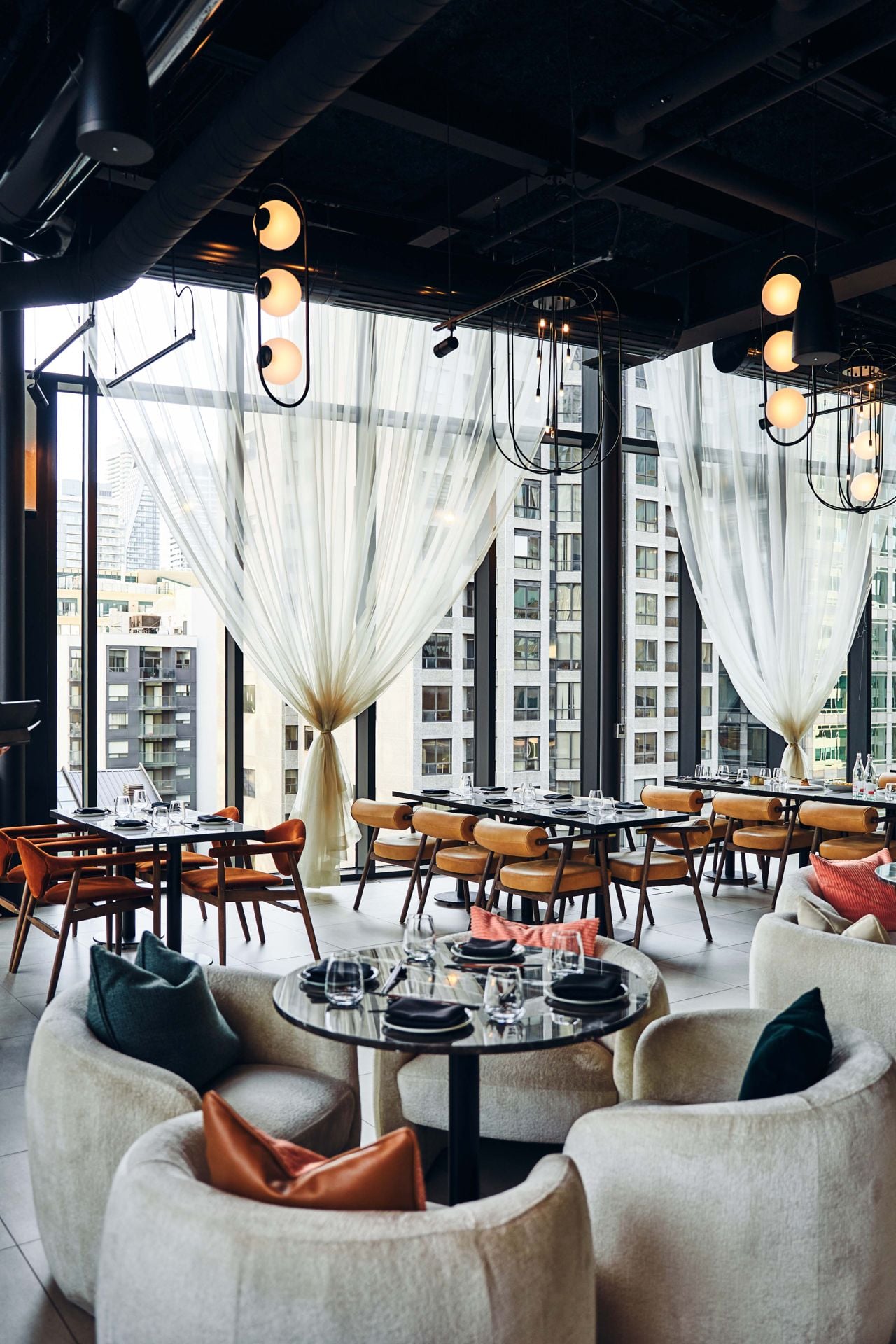 The dining room of Tono by Akira Back in Toronto