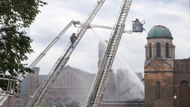 The St. Anne's Church fire is being investigated as possible arson