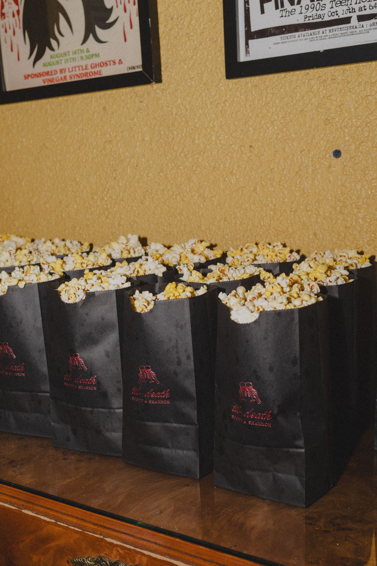 Real Weddings: Inside a movie-themed bash at the Revue Cinema