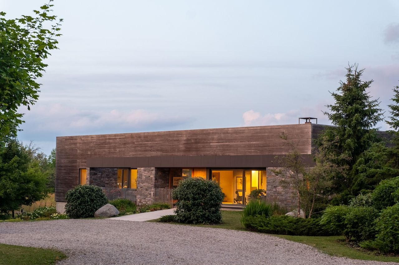 toronto-life-real-estate-erin-ontario-bungalow-veggie-farm-wine-barrel-island-1 $7 million for a brilliant bungalow in rural Erin with 98 acres and an organic veggie farm