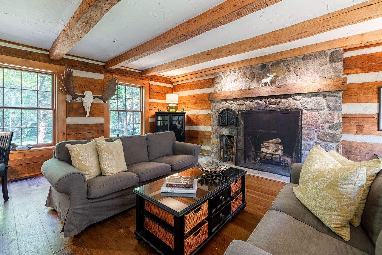 toronto-life-real-estate-surreal-king-city-200-year-oldlog-cabin-6 Surreal Estate: $2.9 million for a log cabin hidden in the forested hills of King Township