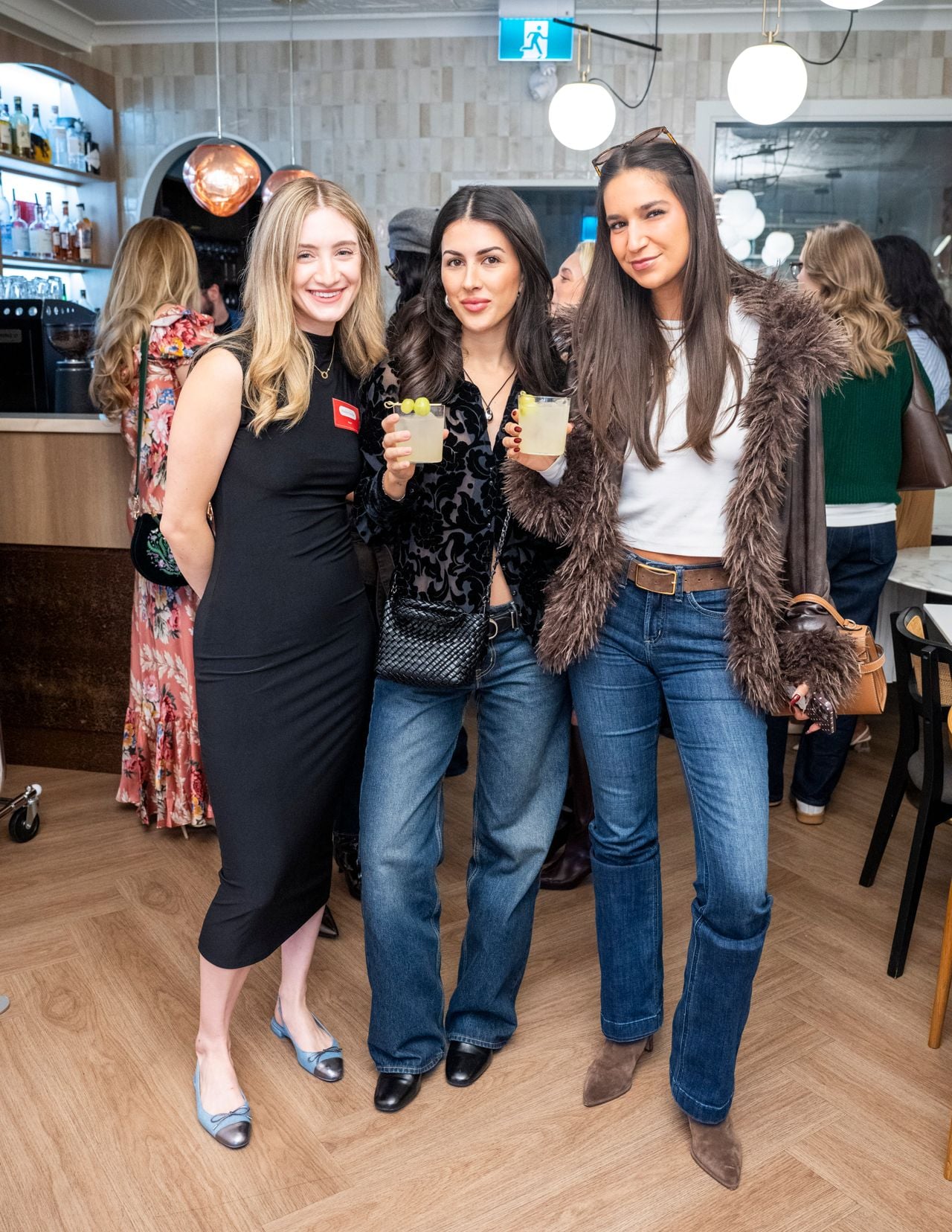 Marlee Socket, Maple’s communications manager, with Arasteh Gatchpazian and Maayan Elfassy
