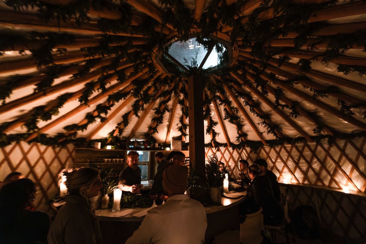 The yurt at Nordic, a holiday popup in Toronto