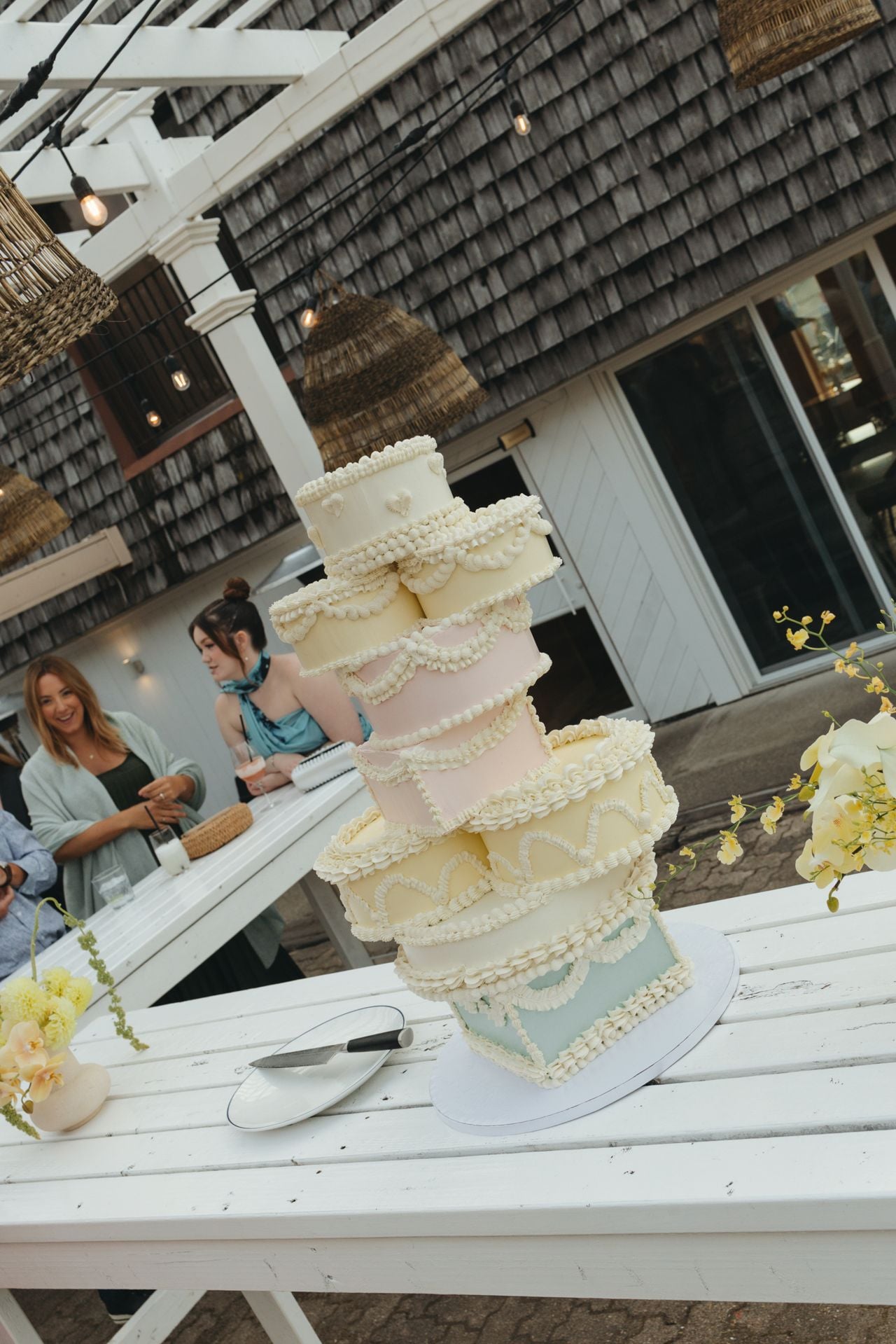 Stacked wedding cake