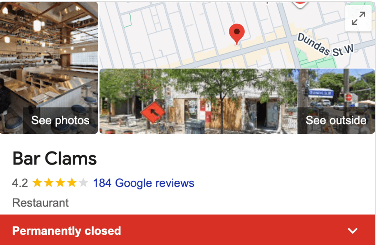Matty Matheson's Bar Clams has permanently closed