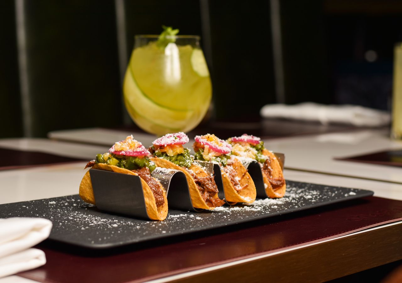 Short rib tacos and a cocktail at Chagall