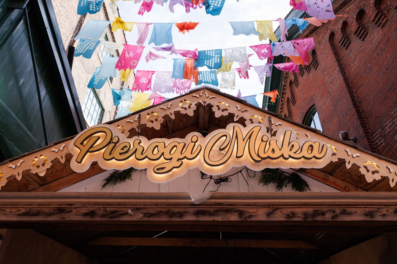 The Pierogi Miska booth at the Distillery